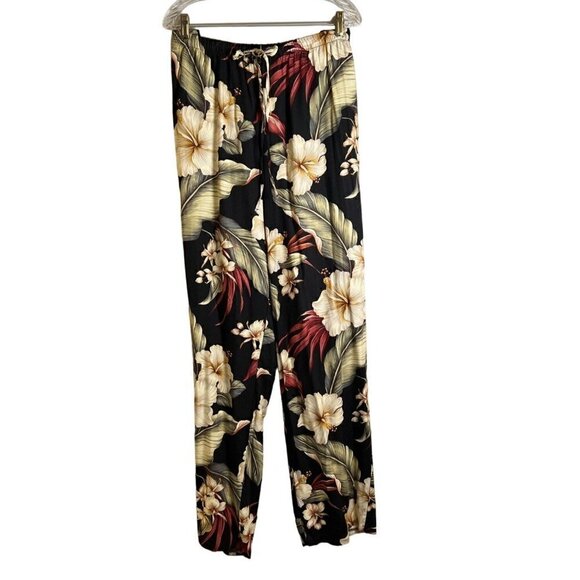 SILHOUETTES Women’s Wide Leg Pull-on Drawstring Hawaiian Pants Size  2XT - Picture 1 of 9